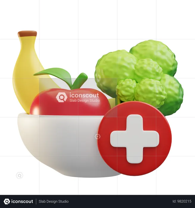 Alimentación saludable  3D Icon