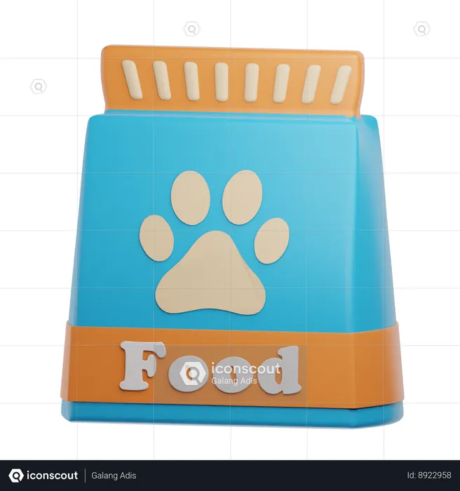 Alimentos para mascotas  3D Icon