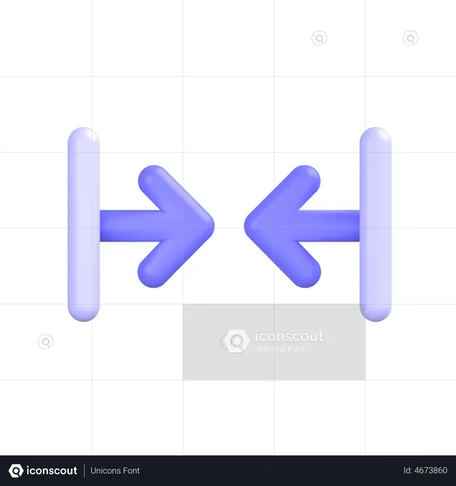 Alineación horizontal  3D Icon