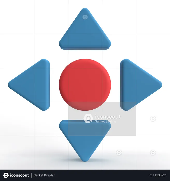 모든 방향  3D Icon