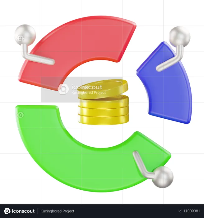 Allocation d'actifs  3D Icon