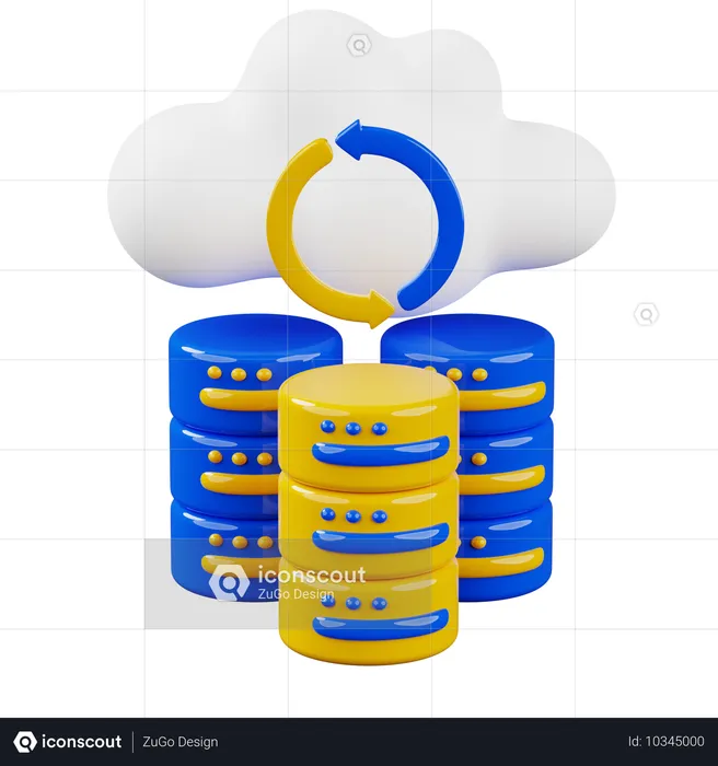 Almacenamiento de datos en la nube  3D Icon