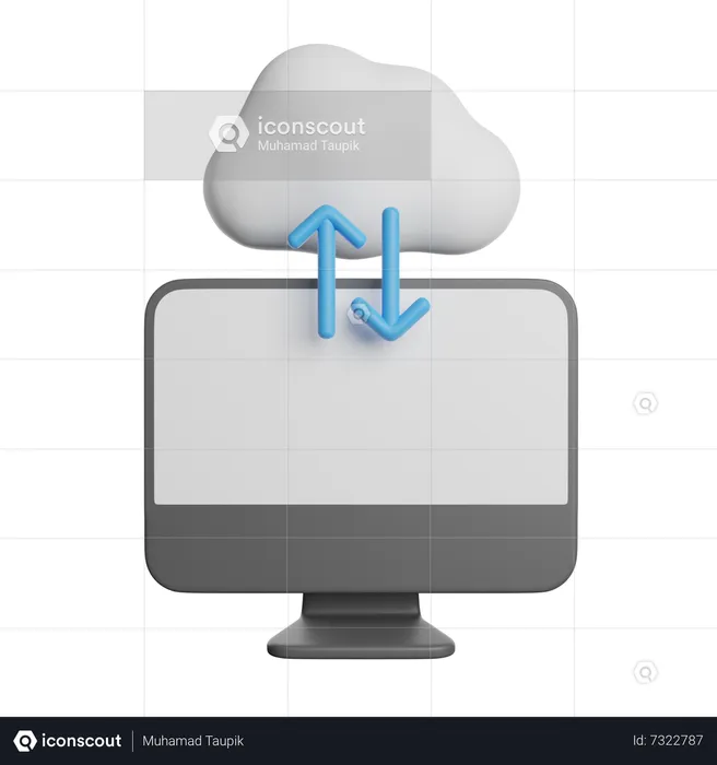 Almacenamiento en la nube  3D Icon