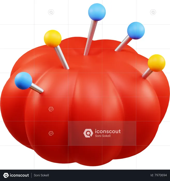 Almofada de alfinetes  3D Icon