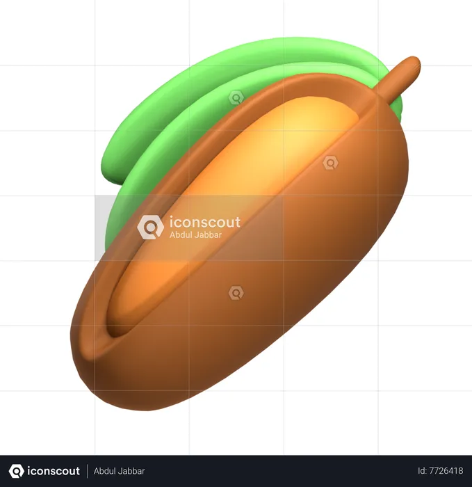 Almond  3D Icon