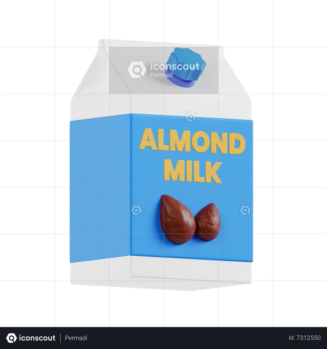 Almond Milk  3D Icon