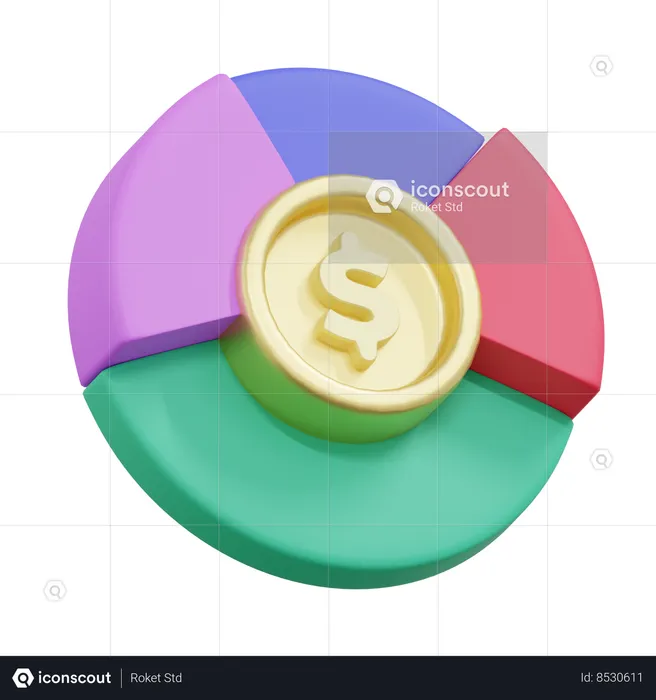 Alocação de ativos  3D Icon