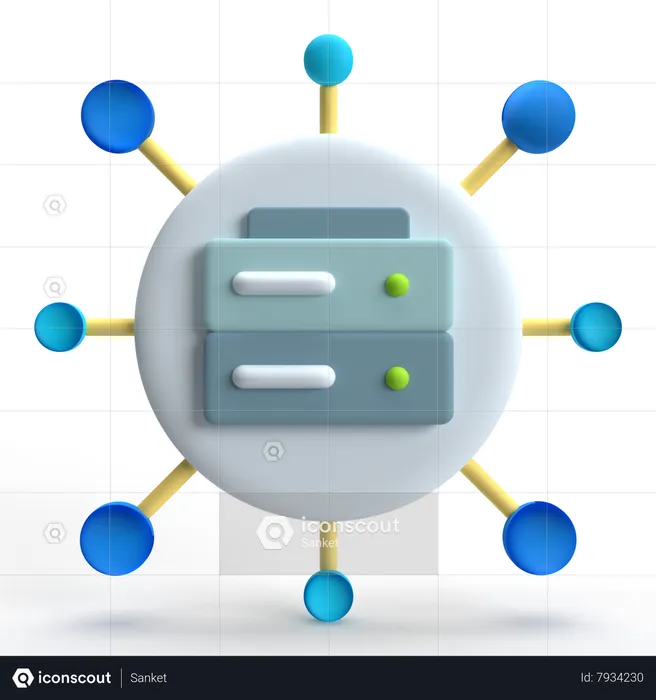 Alojamiento de servidor  3D Icon