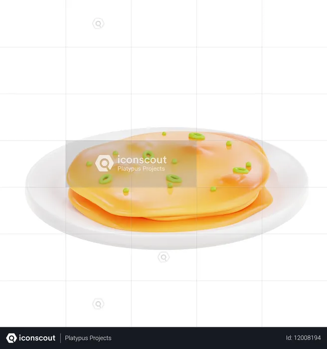 Aloo Paratha  3D Icon