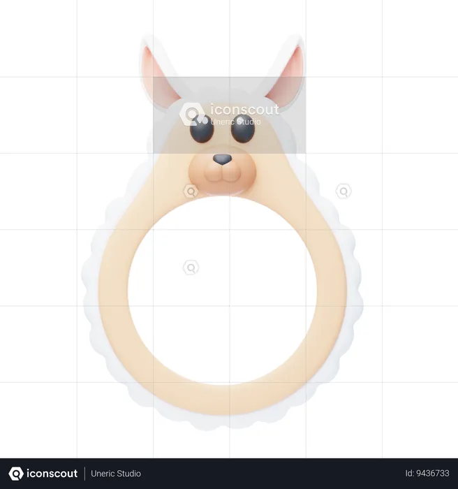 Alpaca Shape Animal Frame  3D Icon