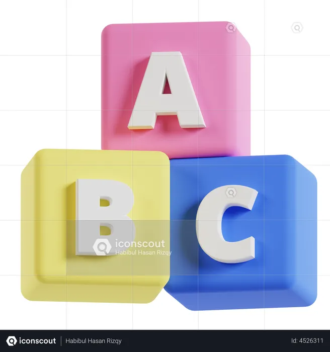 Alphabet  3D Illustration