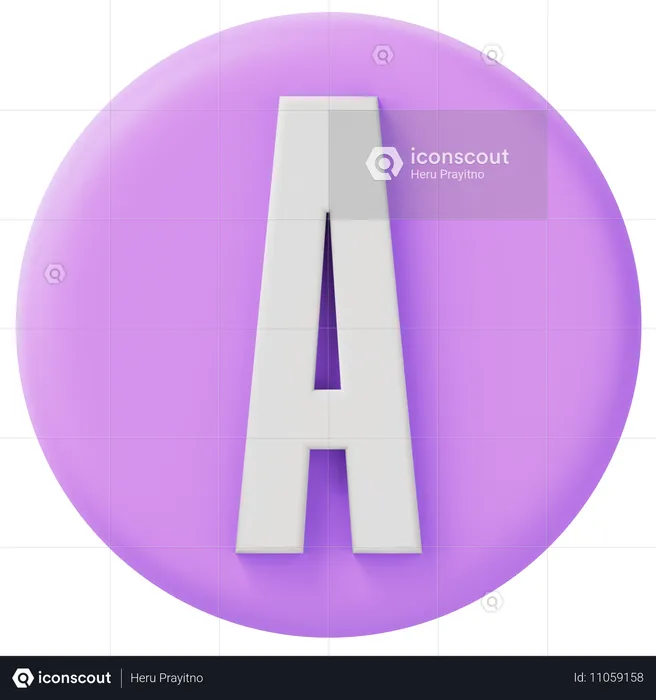 Alphabet A  3D Icon