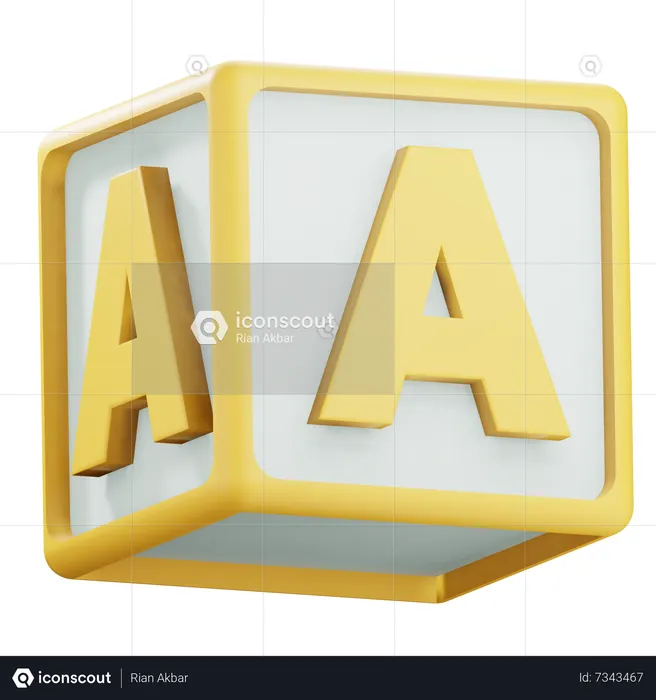 Alpha Beta  3D Icon