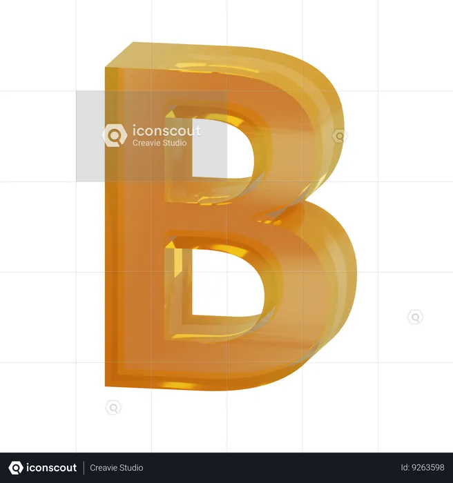 Alphabet b  3D Icon