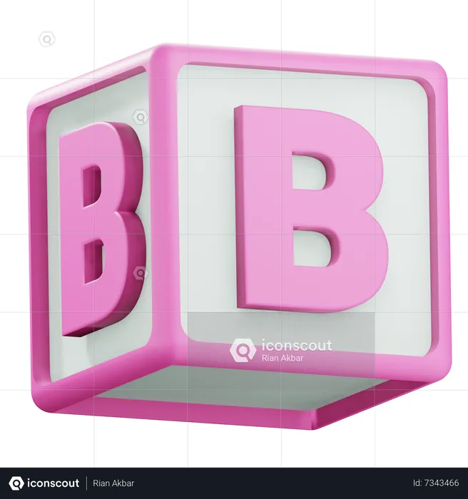 Alphabet B  3D Icon