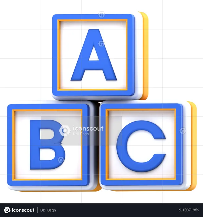 Bloc alphabétique  3D Icon