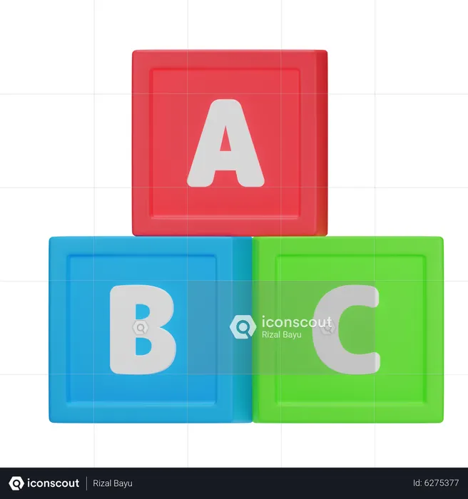 Alphabet Block 3D Icon Free Download Sports & Games 3D Icons IconScout