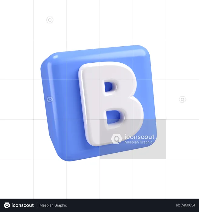 Alphabet Block  3D Icon