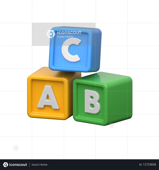 Alphabet Block  3D Icon