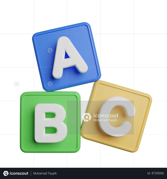 Alphabet Block  3D Illustration
