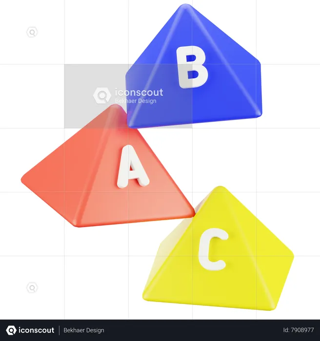 Alphabet Blocks  3D Icon