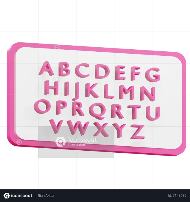 Alphabet Board  3D Icon