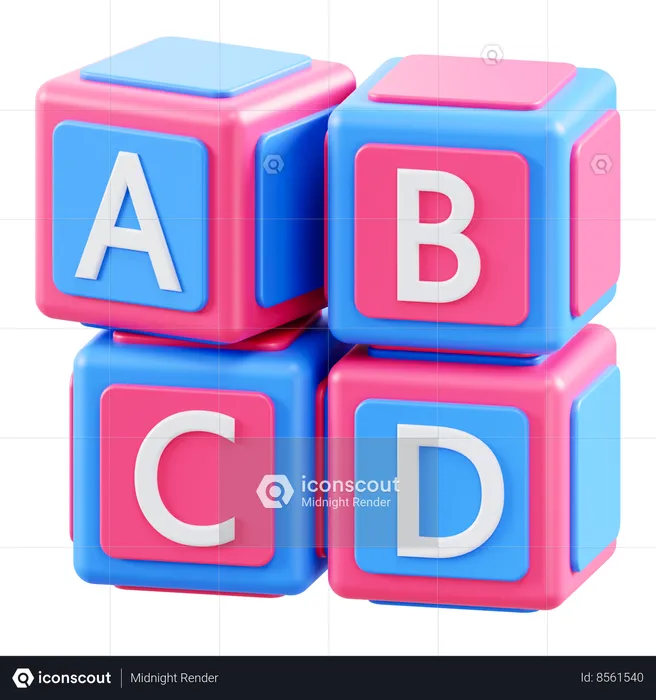 Alphabet Box  3D Icon