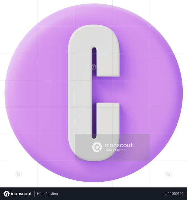 Alphabet C  3D Icon