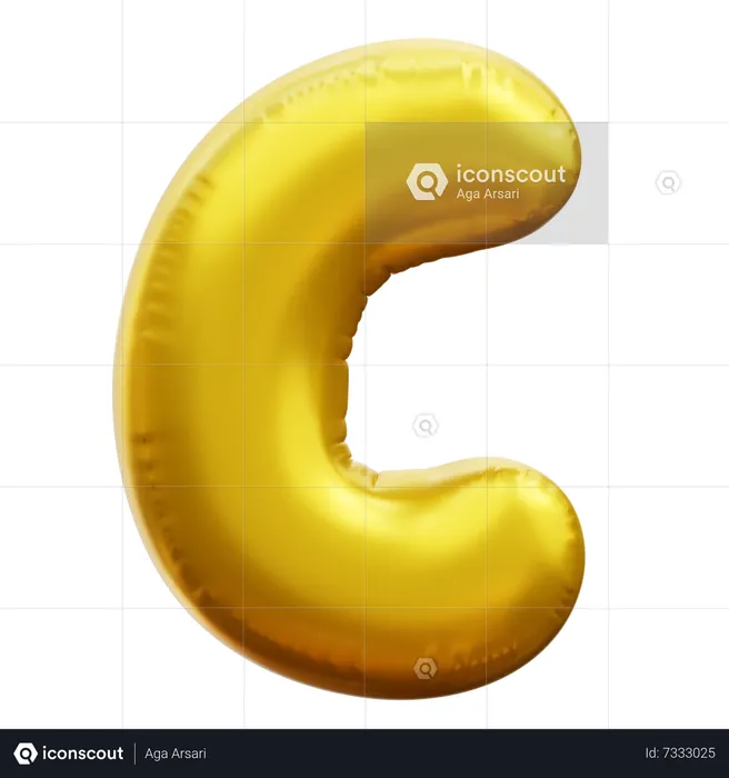 Alphabet C  3D Icon