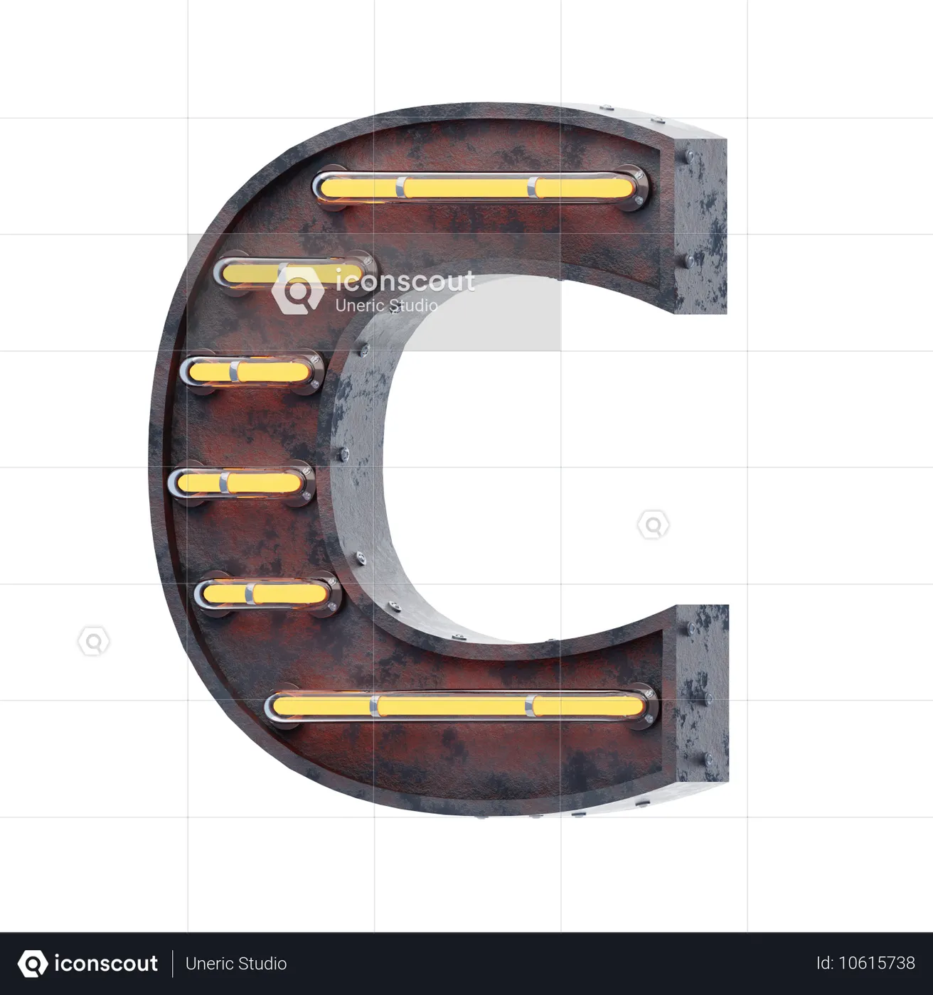 Alphabet C 3D Icon - Free Download Sign & Symbols 3D Icons | IconScout