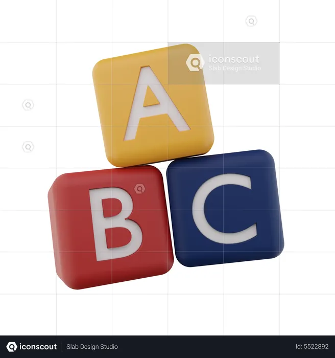 Alphabet Cube  3D Icon