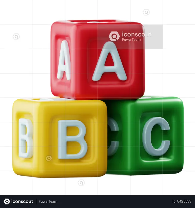 Alphabet Cube  3D Icon