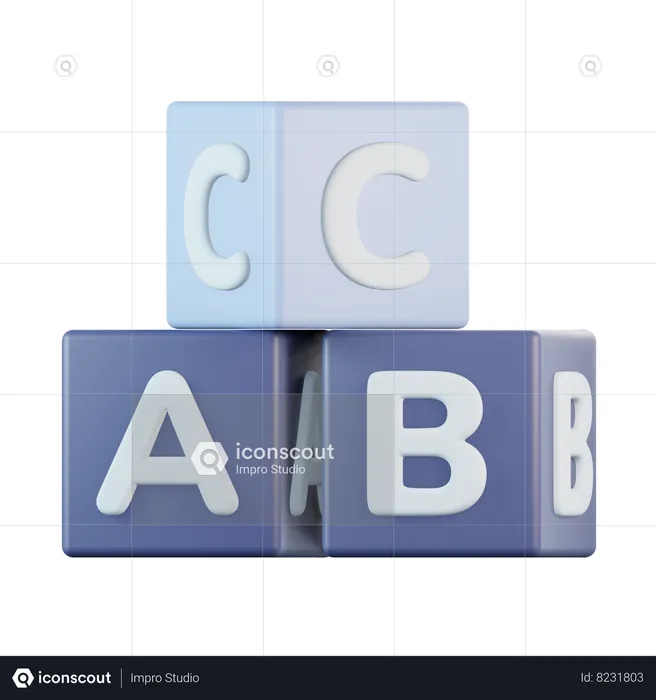 Alphabet Cube  3D Icon