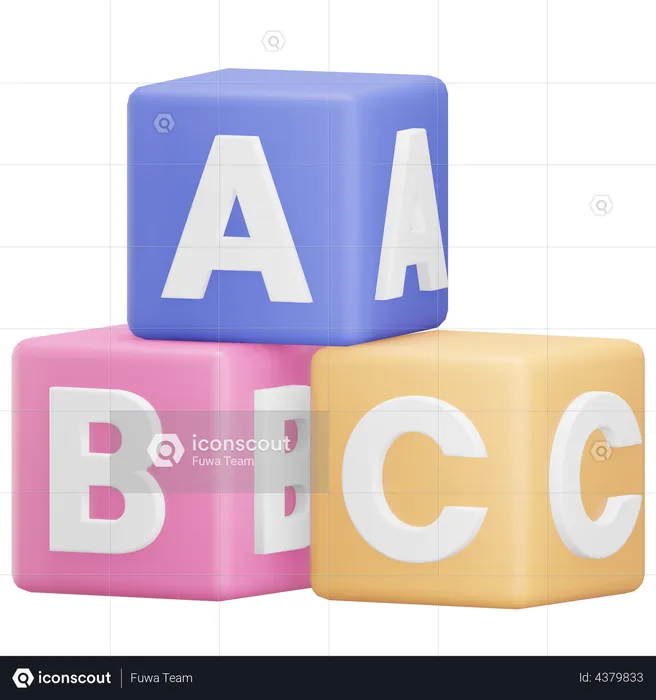Alphabet Cube  3D Illustration