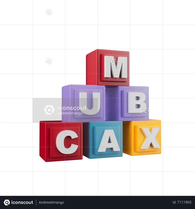 Alphabet Cubes  3D Icon