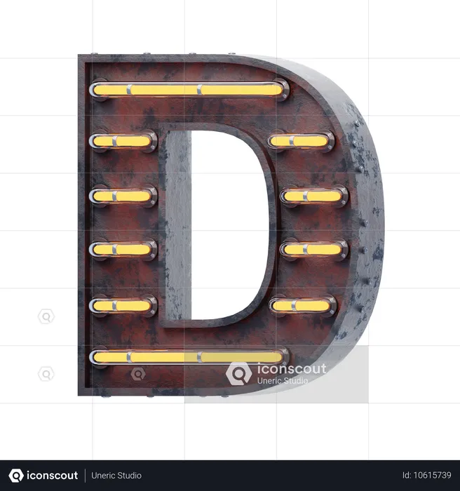 Alphabet d  3D Icon