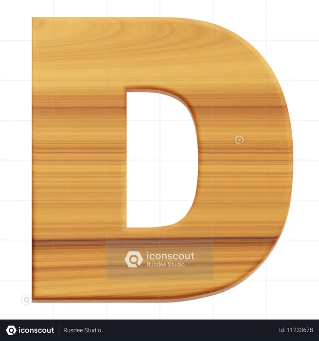 알파벳 d  3D Icon