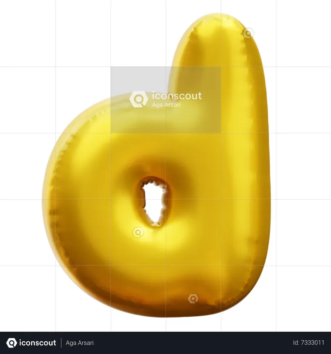 Alphabet D  3D Icon