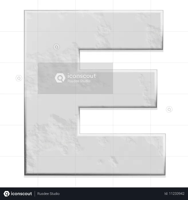 Alphabet E  3D Icon
