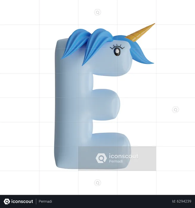 Alphabet e  3D Icon