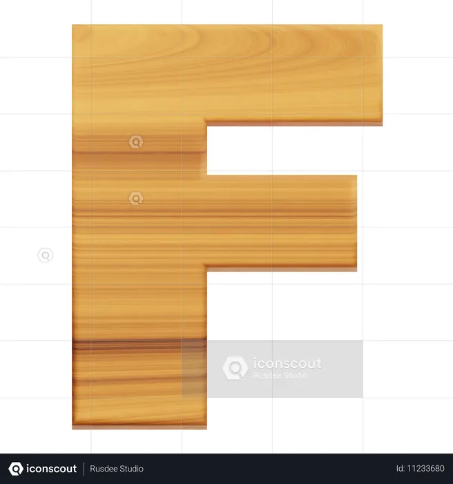 Alphabet F  3D Icon