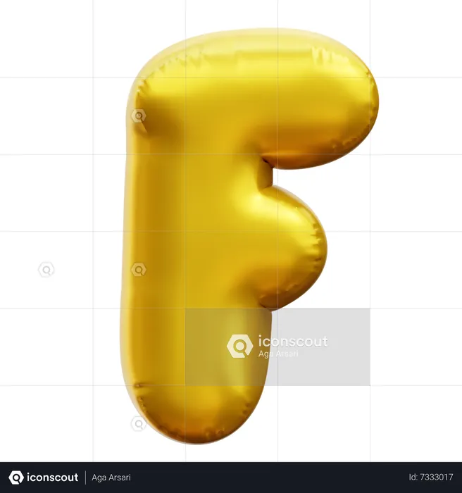 Alphabet f  3D Icon