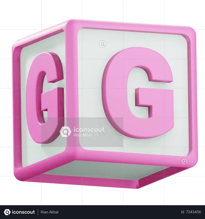 Alphabet G  3D Icon