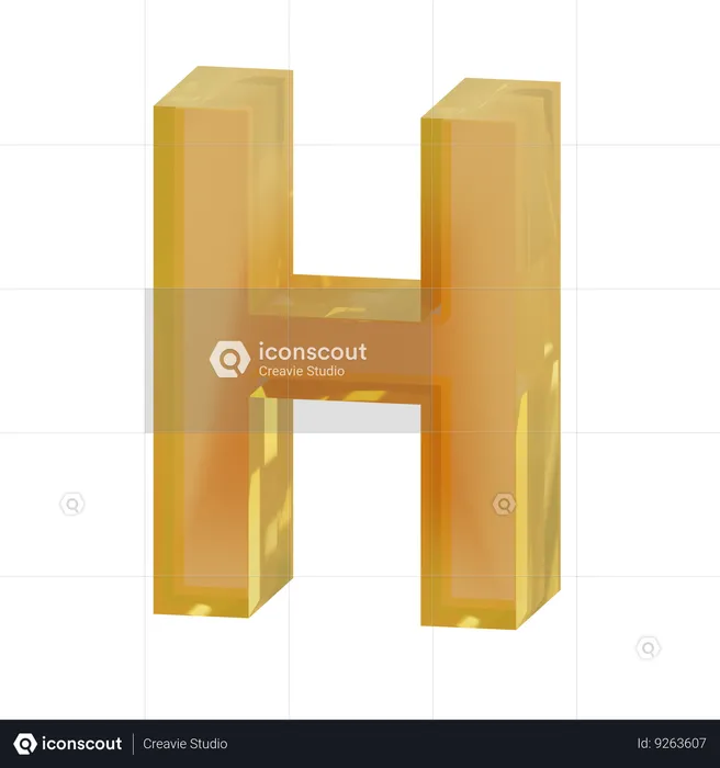 Alphabet H  3D Icon