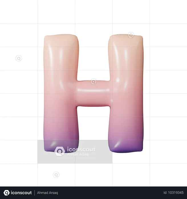 Alphabet H  3D Icon