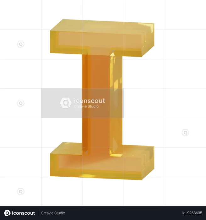 Alphabet I  3D Icon