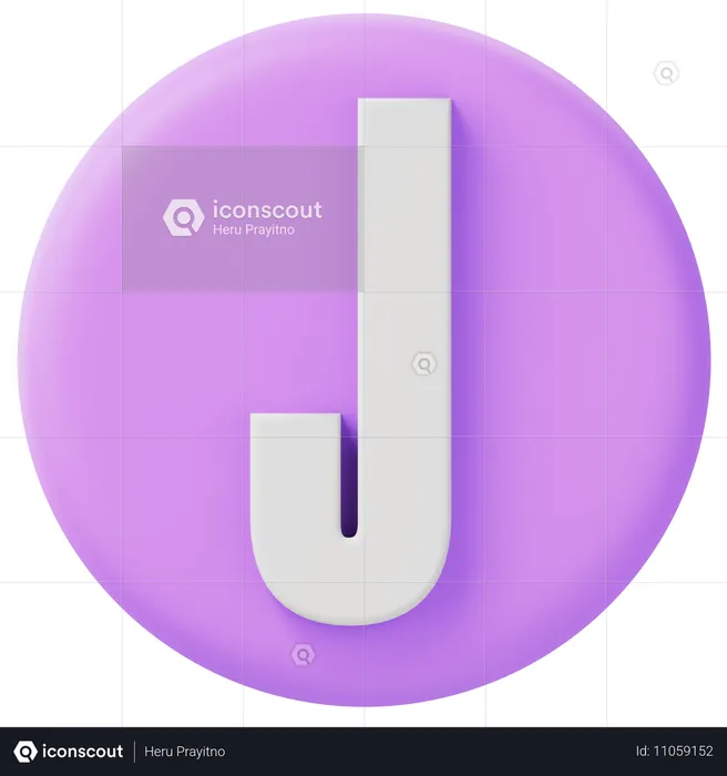 알파벳 j  3D Icon