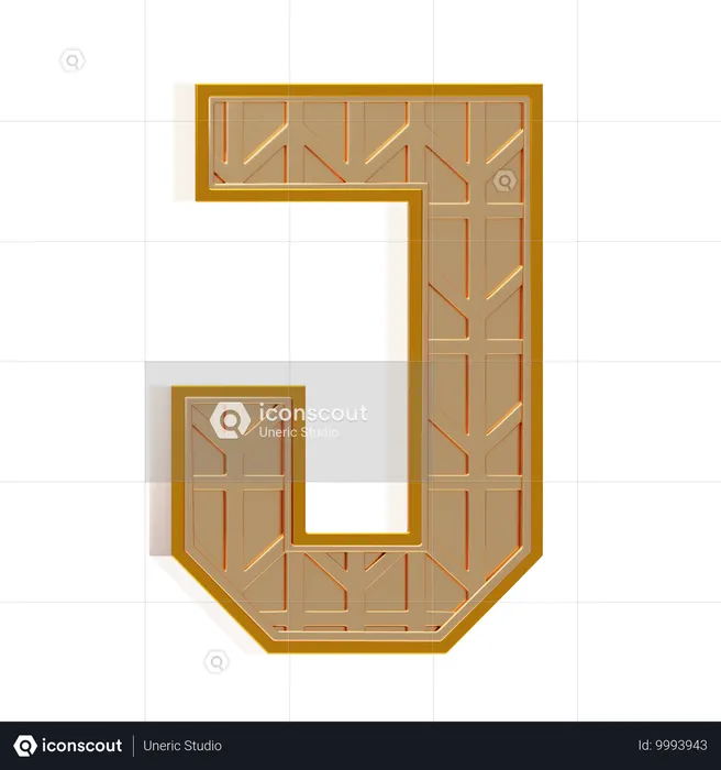 Alphabet J  3D Icon