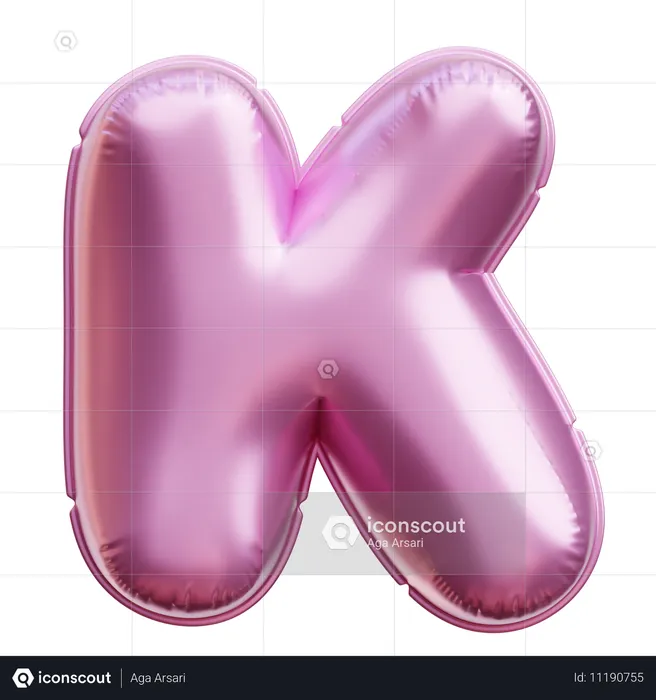 Alphabet k  3D Icon