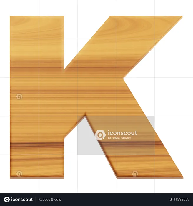 アルファベットk  3D Icon